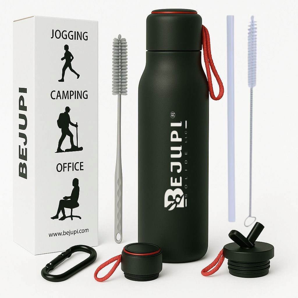 BEJUPI Insulated Stainless Steel Water Bottle – 16.9 oz