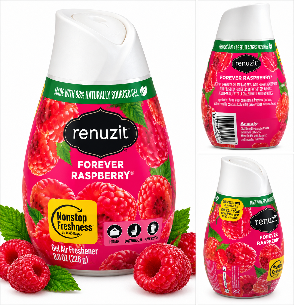 Renuzit Forever Raspberry Gel Air Freshener – 7 oz [198]